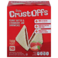 Charlotte's Crust Offs Sandwiches, Peanut Butter & Strawberry Jam, 10 Each