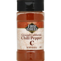 First Street Chili Pepper, California, Ground, 3 Ounce