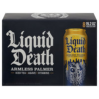Liquid Death Iced Tea, Armless Palmer, King Size Cans, 8 Each