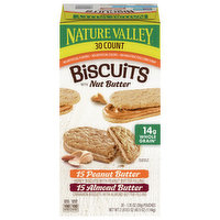 Nature Valley Biscuits, with Nut Butter, Peanut Butter/Almond Butter, 30 Each