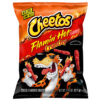 Cheetos Cheese Flavored Snacks, Flamin' Hot Flavored, Crunchy, 3.25 Ounce