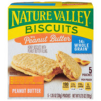 Nature Valley Biscuits, Peanut Butter, 5 Each