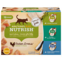 Rachael Ray Nutrish Food for Cats, Grain Free, Natural, Variety Pack, 12 Each