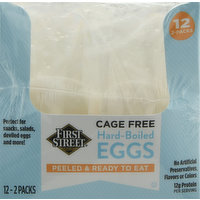 First Street Eggs, Hard-Boiled, Cage Free, 24 Each