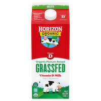 Horizon Organic Milk, Grassfed, Vitamin D, 0.5 Gallon
