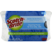 Scotch Brite Sponges, Scrub, Non-Scratch, 6 Pack, 6 Each