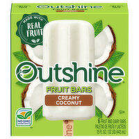 Outshine Fruit Bars, Creamy Coconut, 6 Each