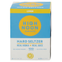 High Noon Hard Seltzer, Lemon, 4 Each