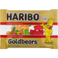 Haribo Gummi Candy, Goldbears, Pocket Size, 2 Ounce
