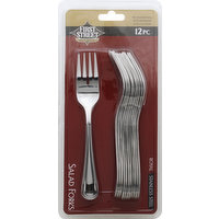 First Street Salad Forks, Royal Stainless Steel, 12 Each