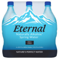 Eternal Spring Water, Naturally Alkaline, 6 Pack, 6 Each