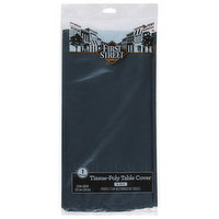 First Street Table Cover, Tissue-Poly, Black Velvet, 3-Ply, 1 Each