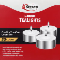 Sterno Products Tealights, 5-Hour, 50 Each