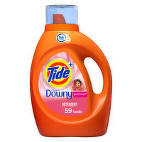 Tide Liquid Laundry Detergent with a Touch of Downy, April Fresh, 59 loads, 92 fl oz, HE Compatible, 92 Fluid ounce