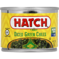 HATCH Green Chiles, Diced, Mild, 4 Ounce