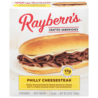 Raybern's Sandwiches, Crafted, Philly Cheesesteak, 2 Each