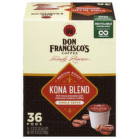 Don Francisco's Coffee, Kona Blend, Medium Roast, 36 Each