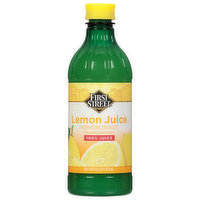 First Street 100% Juice, Lemon, 16 Fluid ounce