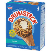 Nestle Drumstick Vanilla Frozen Dairy Dessert Cones, 4 Each