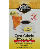 First Street Sweetener, Zero Calorie, with Sucralose, 400 Each