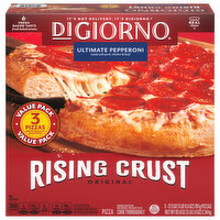 DiGiorno Pizza, Rising Crust, Original, Ultimate Pepperoni, Value Pack, 3 Each