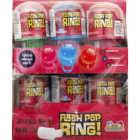 KidsMania Flash Pop Ring, Watermelon, Blue Raspberry, Strawberry, 24 Each