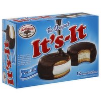 Its It Original Vanilla Ice Cream Sandwiches 12 ct, 12 Each