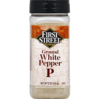 First Street White Pepper, Ground, 12 Ounce