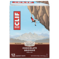 Clif Bar Energy Bars, Chocolate Brownie, 12 Each