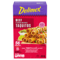 Delimex Taquitos, Beef, Mexican Street Style, 56 Each