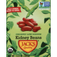 Jacks Quality Kidney Beans, Organic, Low Sodium, 13.4 Ounce