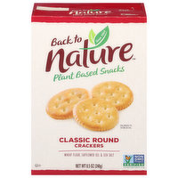 Back to Nature Crackers, Classic, Round, 8.5 Ounce