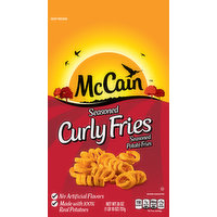 McCain Potato Fries, Curly, Seasoned, 26 Ounce