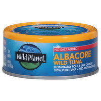 Wild Planet Wild Tuna, No Salt Added, Albacore, 5 Ounce
