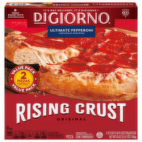 DiGiorno Pizza, Rising Crust, Original, Ultimate Pepperoni, Value Pack, 2 Each