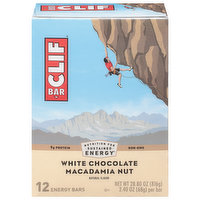 Clif Bar Energy Bar, White Chocolate Macadamia Nut, 12 Each