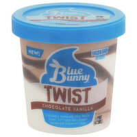 Blue Bunny Frozen Dairy Dessert, Chocolate Vanilla, Twist, 1 Pint