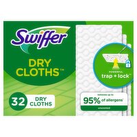 Swiffer Sweeper Dry Sweeping Cloth Refills, Unscented, 32 count, 32 Each