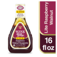 Ken's Steak House Lite Raspberry Walnut Vinaigrette Salad Dressing, 16 Ounce