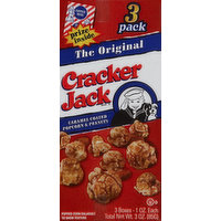 Cracker Jack Popcorn & Peanuts, Caramel Coated, The Original, 3 Each