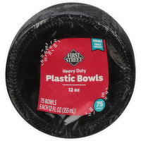 First Street Plastic Bowls, Heavy Duty, 75 Each