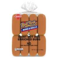 Ball Park Buns, Enriched, Hot Dog, Giant, 16 Each