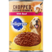 Pedigree Food for Dogs, Chopped Ground Dinner, with Beef, 22 Ounce