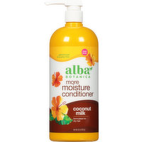 Alba Botanica Conditioner, More Moisture, Coconut Milk, 32 Ounce