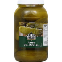 First Street Dill Pickles, Jumbo, 128 Ounce