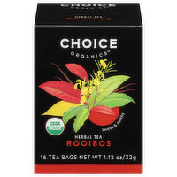 Choice Organics Herbal Tea, Rooibos, Bags, 16 Each