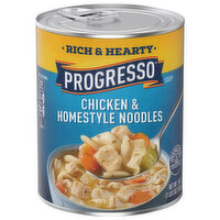 Progresso Soup, Chicken & Homestyle Noodles, Rich & Hearty, 19 Ounce