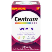 Centrum Multivitamin/Multimineral Supplement, Women, Tablets, 120 Each