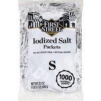 First Street Salt, Iodized, Packets, 1000 Each
