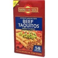 Menu Del Sol Family Pack Beef Taquitos, 58 Each